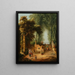 Fontaine in einem Park - Hubert Robert — gerahmtes Bild an der Wand