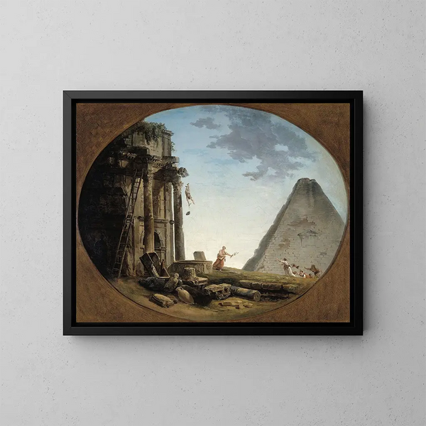 L'Accident - Hubert Robert — gerahmtes Bild an der Wand