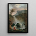 La Cascade - Hubert Robert — gerahmtes Bild an der Wand