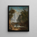 Treppe und Brunnen im Park einer römischen Villa - Hubert Robert — gerahmtes Bild an der Wand