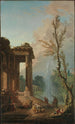Der Portikus eines Landsitzes - Hubert Robert — Ansicht des Kunstwerks