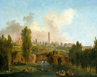 Ansicht des Parks von Mrville - Hubert Robert — Ansicht des Kunstwerks
