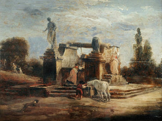 Hubert Robert - washerwomen at the fountain.webp