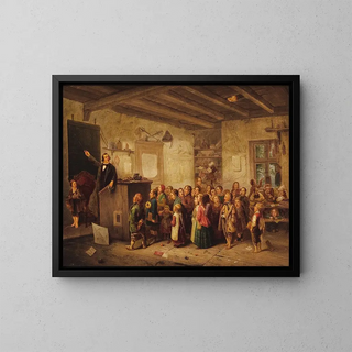 Praktischer Kunstdruck des Kinderchors - Hubert Salentin — gerahmtes Bild an der Wand