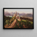 Vue du château de Neuschwanstein - Hubert Sattler — gerahmtes Bild an der Wand