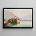 Vue sur le château de Chillon au lac Léman - Hubert Sattler — gerahmtes Bild an der Wand
