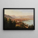 Ansicht der Stadt Bregenz - Hubert Sattler — gerahmtes Bild an der Wand