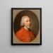 Portrait des Kardinals Henry Benedict Maria Clement Stuart Herzog von York 1725-1807 - Hugh Douglas Hamilton — gerahmtes Bild an der Wand