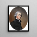 Portrait eines Gentlemans in schwarzem Mantel - Hugh Douglas Hamilton — gerahmtes Bild an der Wand