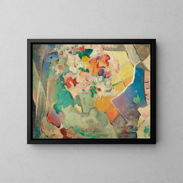 Blumenstrauß am Fenster - Hugh Henry Breckenridge — gerahmtes Bild an der Wand