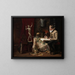 L'Atelier de l'artiste avec autoportrait - Hugo Birger — gerahmtes Bild an der Wand