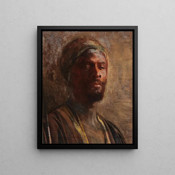 Nubisches Gemälde - Hugo Charlemont — gerahmtes Bild an der Wand