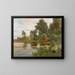 Am Ufer des Teiches - Hugo Darnaut — gerahmtes Bild an der Wand