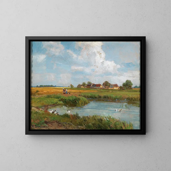 Ein Sommertag - Hugo Darnaut — gerahmtes Bild an der Wand