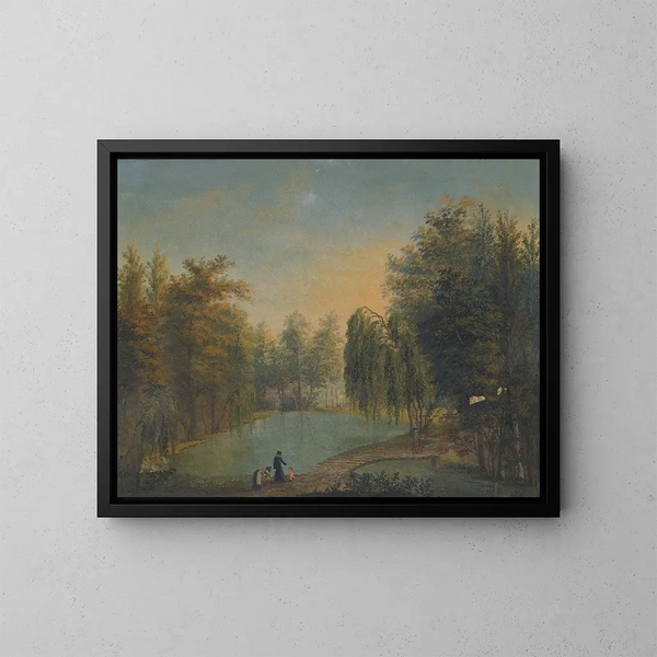 Die Ufer der Thess Mhrisch Schnberg - Hugo Darnaut — gerahmtes Bild an der Wand