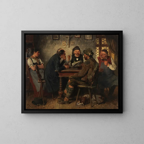 Der Leser - Hugo Kauffmann — gerahmtes Bild an der Wand
