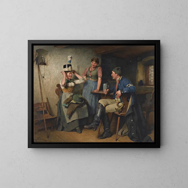 Ça te va bien - Hugo Kauffmann — gerahmtes Bild an der Wand