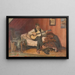 Die Gitarrenspielerin - Hugo Wolff-Maage — gerahmtes Bild an der Wand