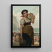 Laveuse à Étretat - Hugues Merle — gerahmtes Bild an der Wand