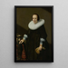 Portrait von Geertruyd Reael, Ehefrau von Philips Denijs - Huygh Pietersz Voskuyl — gerahmtes Bild an der Wand