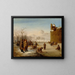 Patineurs sur glace - Ida Silfverberg — gerahmtes Bild an der Wand