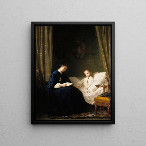 Ida Silfverberg - Mother Reading To Her Sick Child.webp