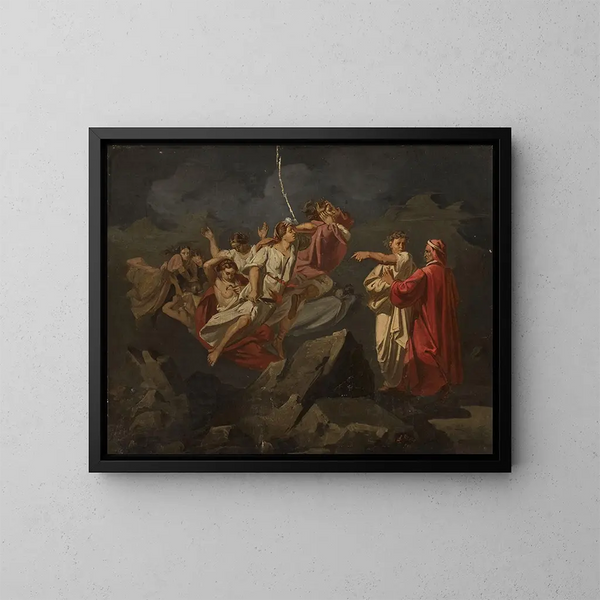 Dante und Virgile - Ignacy Gierdziejewski — gerahmtes Bild an der Wand