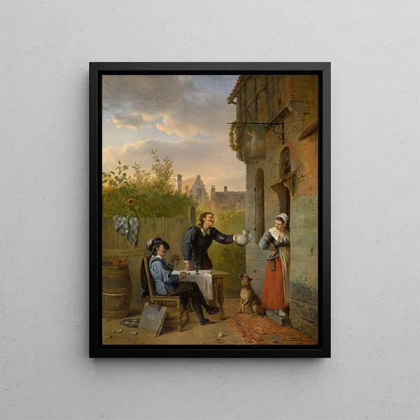 Szenen einer Taverne - Ignatius Josephus Van Regemorter — gerahmtes Bild an der Wand