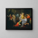 Die kleine Zimmer der Witwe - Ignaz Dullinger — gerahmtes Bild an der Wand