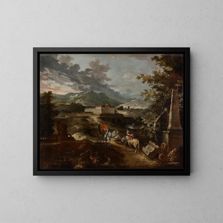 Ignaz Flurer - Landschaft mit Schloss Stattenberg.webp