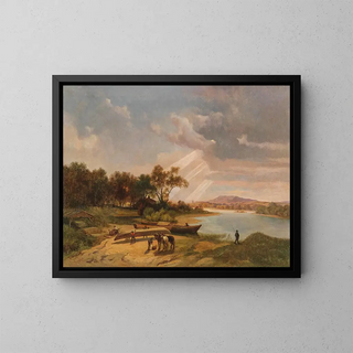 Ignaz Raffalt - Boatbuilders on the Riverbank.webp