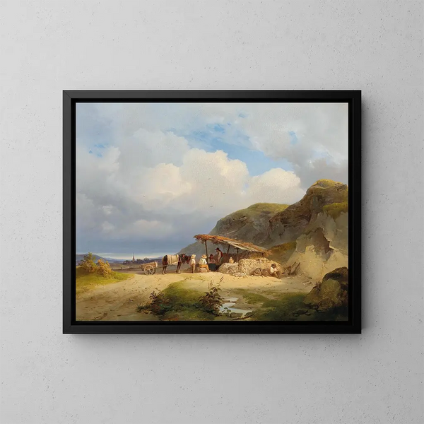 Repos à midi - Ignaz Raffalt — gerahmtes Bild an der Wand