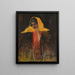 Portrait einer Dame mit gelbem Schal - Ilya Abramovich Grinman — gerahmtes Bild an der Wand
