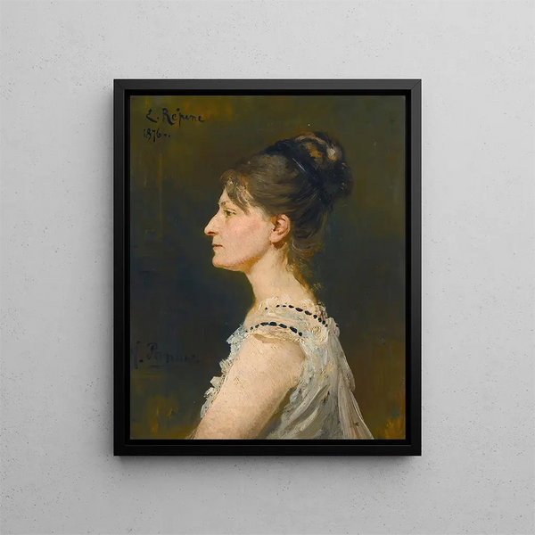 Portrait einer Dame namens Maria Grigorievna Ge 1854-1932 - Ilya Efimovich Repin — gerahmtes Bild an der Wand