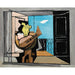 Reproduktion des Gemäldes Innenansicht mit Balkon von Louis Marcoussis