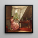 Innenaufnahme mit Anna Augusta bei einem Fenster - Carl von Schmidt — gerahmtes Bild an der Wand