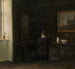 Reproduktion des Gemäldes Innenbild mit der Frau des Künstlers Émilie Heise - Carl Holse