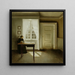 Innenraum mit einer Dame - Vilhelm Hammershøi — gerahmtes Bild an der Wand