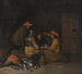 Innenansicht eines Wachsaals mit vier Figuren, die trinken und Karten spielen - Gerard ter Borch — Ansicht des Kunstwerks