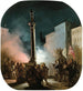 Piazza Colonna, Rom - Ippolito Caffi — Ansicht des Kunstwerks