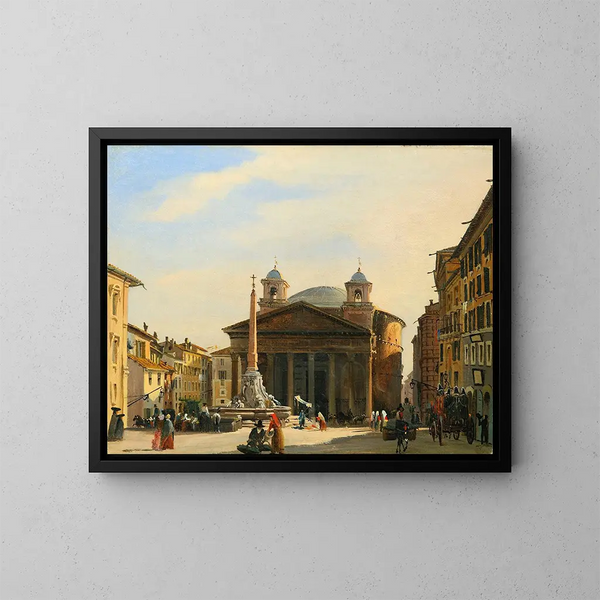 Le Panthéon de Rome - Ippolito Caffi — gerahmtes Bild an der Wand