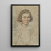 Portrait einer jungen Frau - Ippolito Leoni — gerahmtes Bild an der Wand