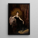 Portrait einer eleganten Dame und ihres Hundes - Isaac Cohen — gerahmtes Bild an der Wand