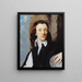 Portrait eines Mannes - Isaac Fuller — gerahmtes Bild an der Wand