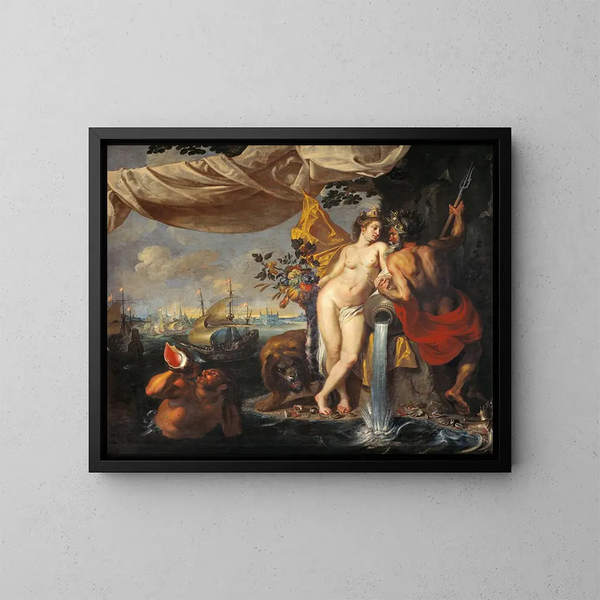 Allegorie des Klangs - Isaac Isaacsz — gerahmtes Bild an der Wand