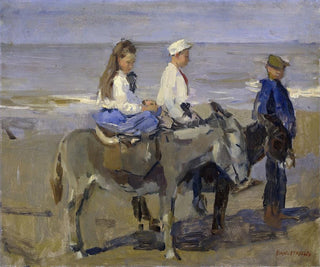 Junge und Mädchen auf Eseln - Isaac Israëls — Ansicht des Kunstwerks
