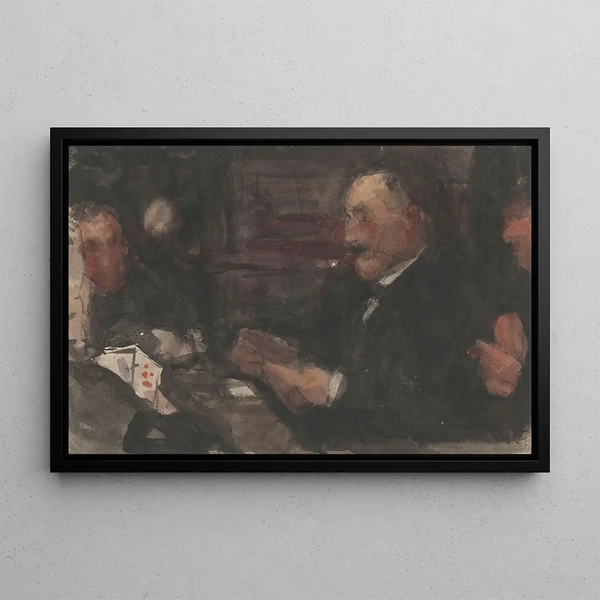 Isaac Israls - Kaartende heren in caf.webp