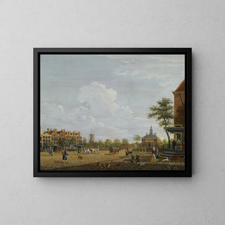 Isaac Ouwater - Amsterdam A View Of The Weesperplein With The Weesperpoort The Corn Mill het Fortuyn On The Fortification Weesp In The Background.webp