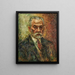 Portrait eines Mannes - Isaac Ryback — gerahmtes Bild an der Wand