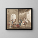 Gruppe von Bauern vor einer Kirche - Isaac Weld — gerahmtes Bild an der Wand